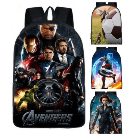 Cartable sac à dos imprimé THE AVENGERS pour enfants de classes maternelles ou primaires