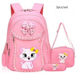 Pack Cartable "Kitty Bag" à composer + trousse + Sacoche