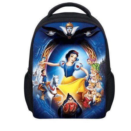 Cartable blanche-neige imprimé 3D filles maternelles