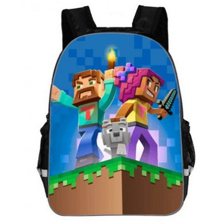 Cartable Minecraft jeu vidéo sac à dos Gaming