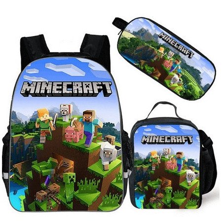 Cartable Minecraft jeu vidéo sac à dos Gaming