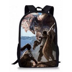 MONSTER HUNTER cartable sac à dos imprimé