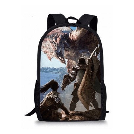 MONSTER HUNTER cartable sac à dos imprimé