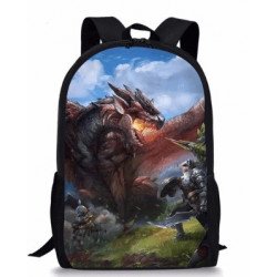 MONSTER HUNTER cartable sac à dos imprimé