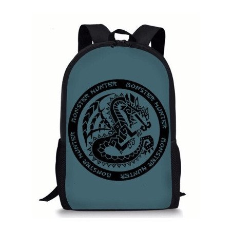 MONSTER HUNTER cartable sac à dos imprimé