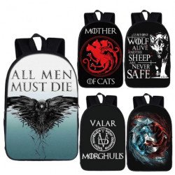 GAME OF THRONES cartable ados sac à dos imprimé série Tv