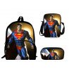 Pack imprimé Cartable sac à dos + Sacoche + Trousse SUPERMAN