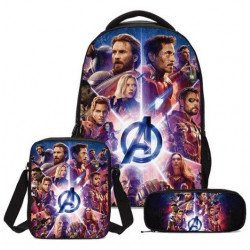Pack imprimé Cartable sac à dos The Avengers + Sacoche + Trousse