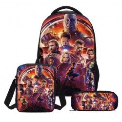 Pack imprimé Cartable sac à dos The Avengers + Sacoche + Trousse