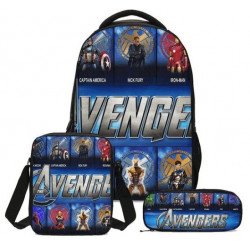 Pack imprimé Cartable sac à dos The Avengers + Sacoche + Trousse