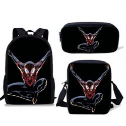 Pack imprimé Cartable sac à dos Spiderman + Sacoche + Trousse