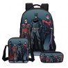 Pack imprimé Cartable sac à dos Batman + Sacoche + Trousse