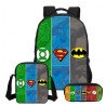 Pack imprimé Cartable sac à dos Batman + Sacoche + Trousse