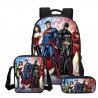 Pack imprimé Cartable sac à dos Batman + Sacoche + Trousse