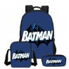 Pack imprimé Cartable sac à dos Batman + Sacoche + Trousse