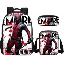 Pack Cartable sac à dos Deadpool + Sacoche + Trousse imprimé 3D