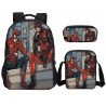 Pack Cartable sac à dos Deadpool + Sacoche + Trousse imprimé 3D