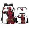 Pack Cartable sac à dos Deadpool + Sacoche + Trousse imprimé 3D