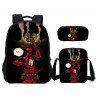 Pack Cartable sac à dos Deadpool + Sacoche + Trousse imprimé 3D