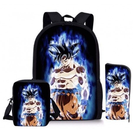 Pack imprimé Cartable sac à dos Dragon Ball + Sacoche + Trousse