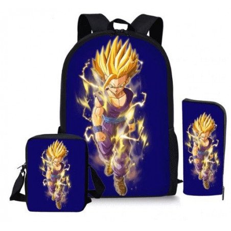 Pack scolaire Dragon Ball à composer - Cartable Dragon ball + Trousse Dragon Ball + Sacoche Dragon Ball