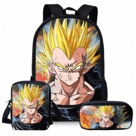 Pack scolaire Dragon Ball à composer - Cartable Dragon ball + Trousse Dragon Ball + Sacoche Dragon Ball