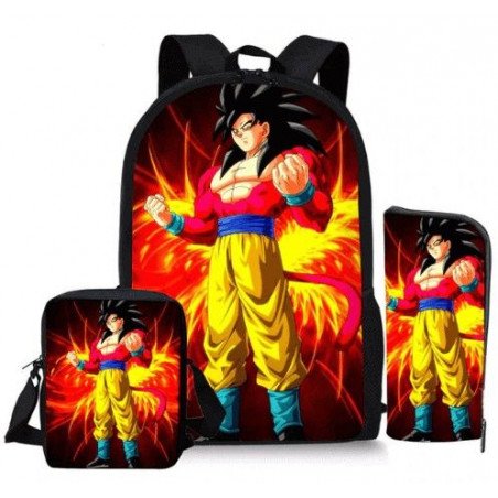 Pack scolaire Dragon Ball à composer - Cartable Dragon ball + Trousse Dragon Ball + Sacoche Dragon Ball