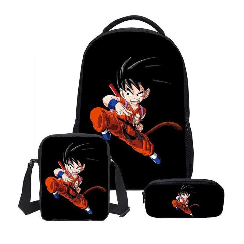 Pack imprimé Cartable sac à dos Dragon Ball + Sacoche + Trousse