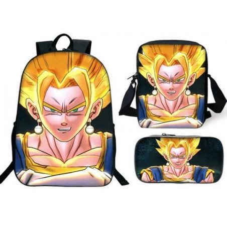 Pack imprimé Cartable sac à dos Dragon Ball + Sacoche + Trousse