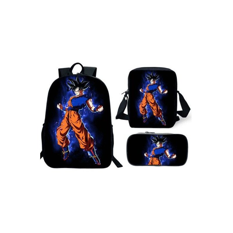 Pack imprimé Cartable sac à dos Dragon Ball + Sacoche + Trousse