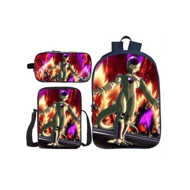 Pack imprimé Cartable sac à dos Dragon Ball + Sacoche + Trousse