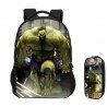 Pack imprimé Cartable sac à dos HULK + Trousse