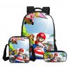 Pack imprimé Cartable sac à dos Mario Bros + Sacoche + Trousse