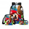 Pack imprimé Cartable sac à dos Mario Bros + Sacoche + Trousse