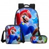 Pack imprimé Cartable sac à dos Mario Bros + Sacoche + Trousse