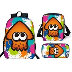 Pack imprimé Cartable sac à dos Splatoon + Sacoche + Trousse