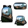 imprimé Cartable MINECRAFT - Sacoche Minecraft et trousse assortie