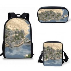 Pack imprimé Cartable sac à dos MINECRAFT+ Sacoche + Trousse