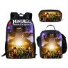 Pack imprimé Cartable sac à dos NINJAGO + Sacoche + Trousse