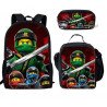 Pack imprimé Cartable sac à dos NINJAGO + Sacoche + Trousse