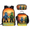 Pack scolaire à composer Cartable Ninjago + Sacoche Ninjago à Bandoulière + Trousse Ninjago assortie – Du CP au CM2