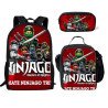 Pack scolaire à composer Cartable Ninjago + Sacoche Ninjago à Bandoulière + Trousse Ninjago assortie – Du CP au CM2