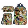 Pack imprimé Cartable sac à dos ONE PIECE + Sacoche + Trousse assortis