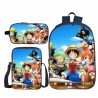 Pack imprimé Cartable sac à dos ONE PIECE + Sacoche + Trousse assortis