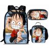 Pack imprimé Cartable sac à dos ONE PIECE + Sacoche + Trousse assortis