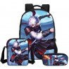 Pack imprimé Cartable sac à dos TOKYO GHOUL + Sacoche + Trousse