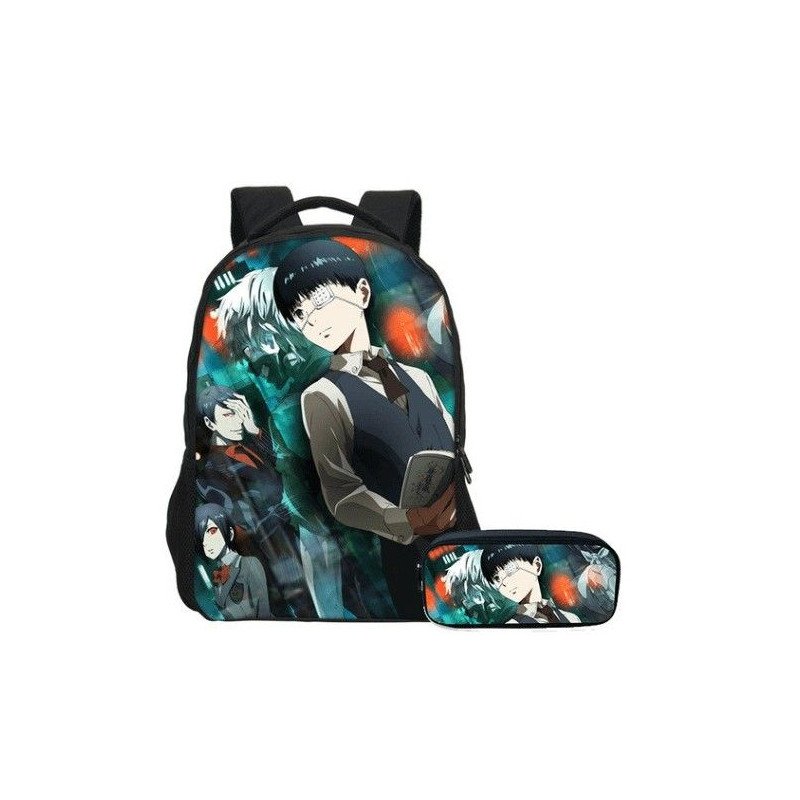 Pack imprimé Cartable sac à dos TOKYO GHOUL + Sacoche + Trousse