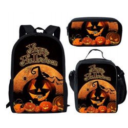 Pack Cartable sac à dos HalloWeen + Sacoche + Trousse imprimés 3D