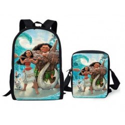 Pack VAIANA Cartable sac à dos + Sacoche MOANA assortie