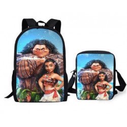 Pack VAIANA Cartable sac à dos + Sacoche MOANA assortie